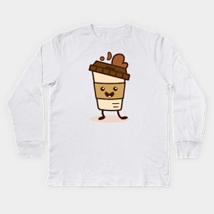 Caffeine Happy Kids Long Sleeve T-Shirt